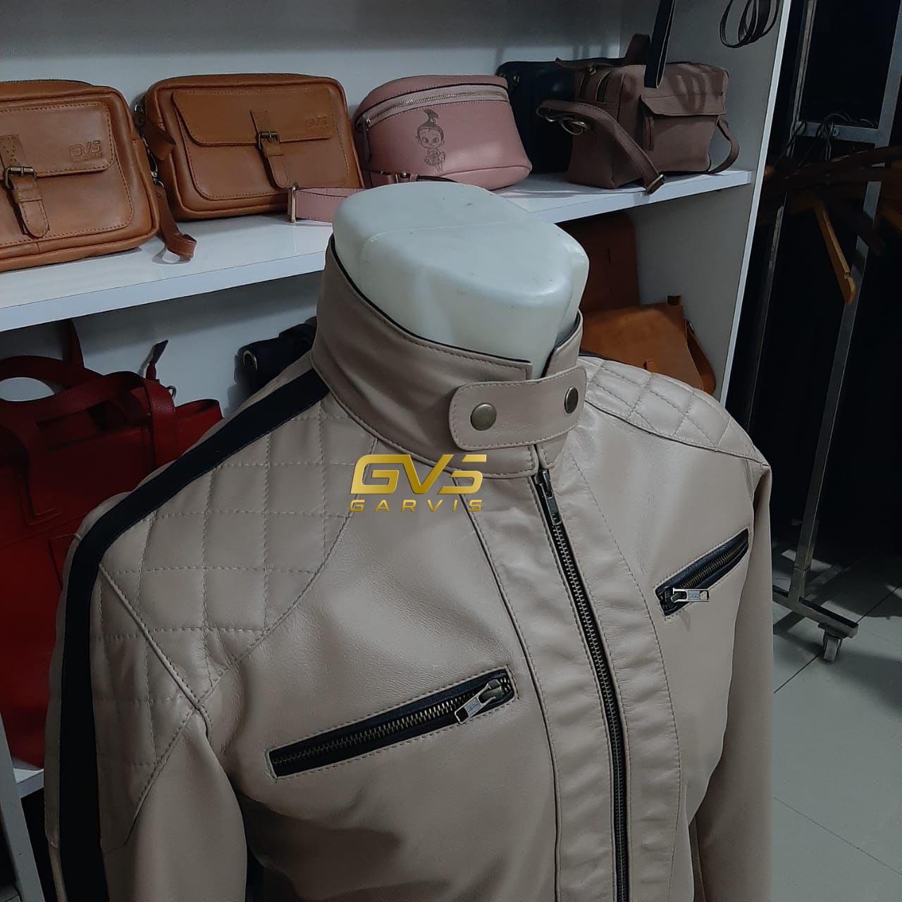 Custom jaket kulit asli gv202